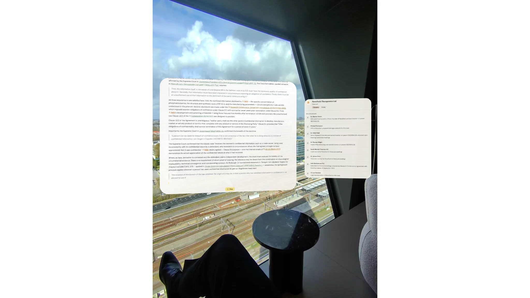 Andri AR-weergave met contractanalyse via slimme bril