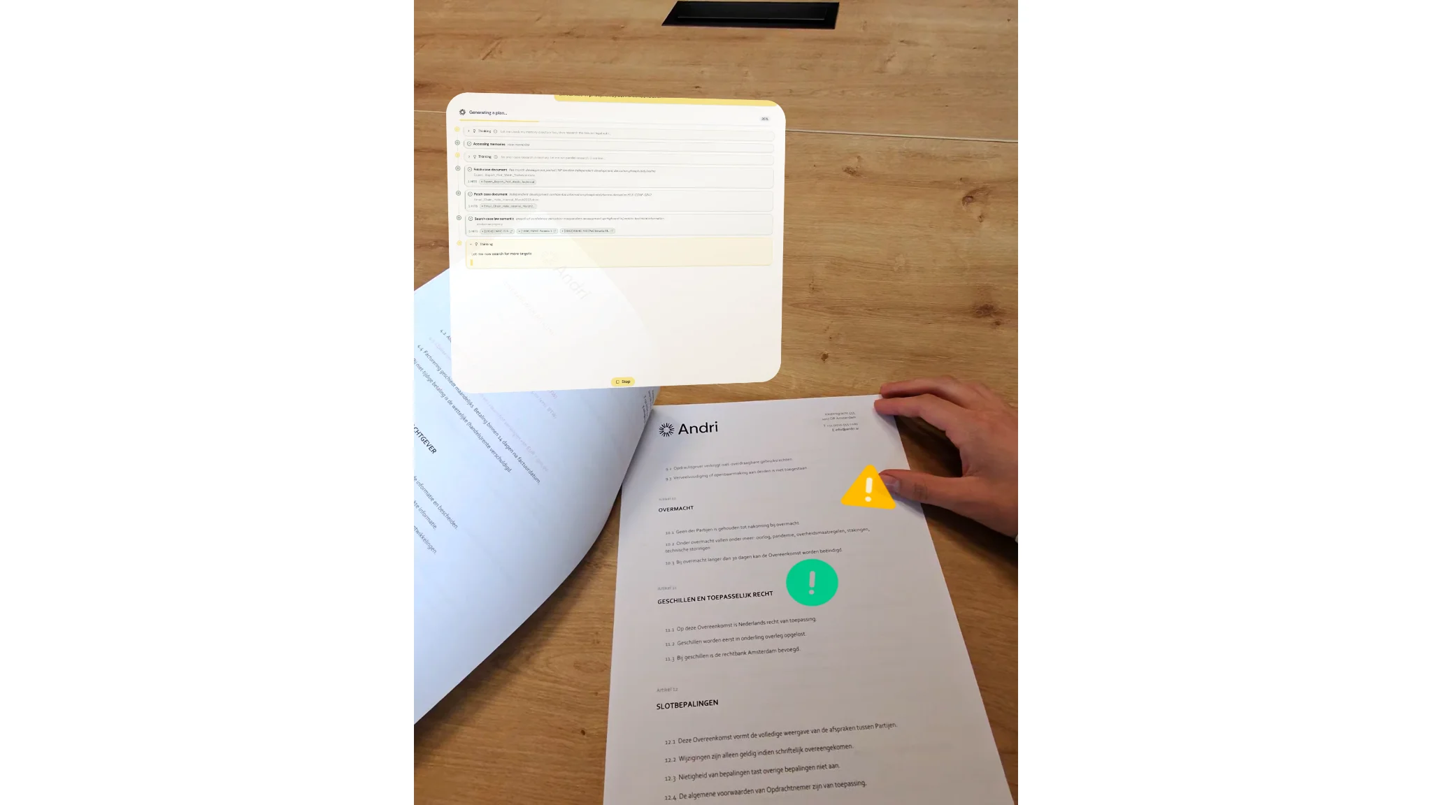 Andri contractbeoordeling met risico-indicatoren